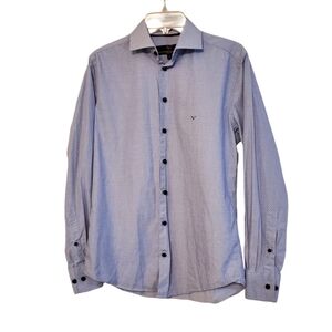 Versace Italia 1969 Shirt Blue Modern Preppy Classiccore 90's Designer, Small